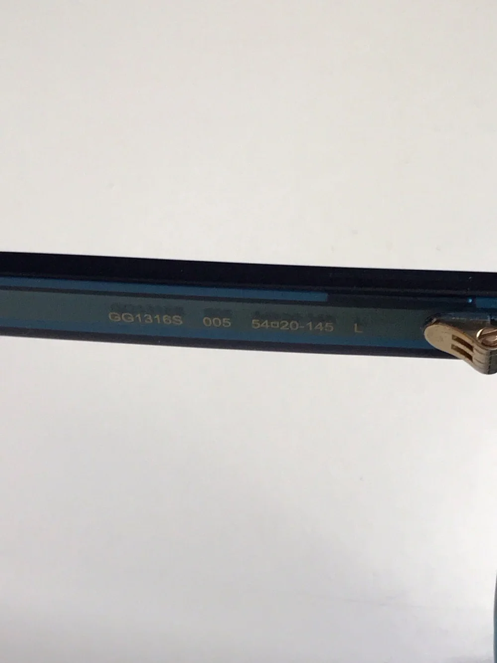 Gucci Blue Transparent Frame Sunglasses